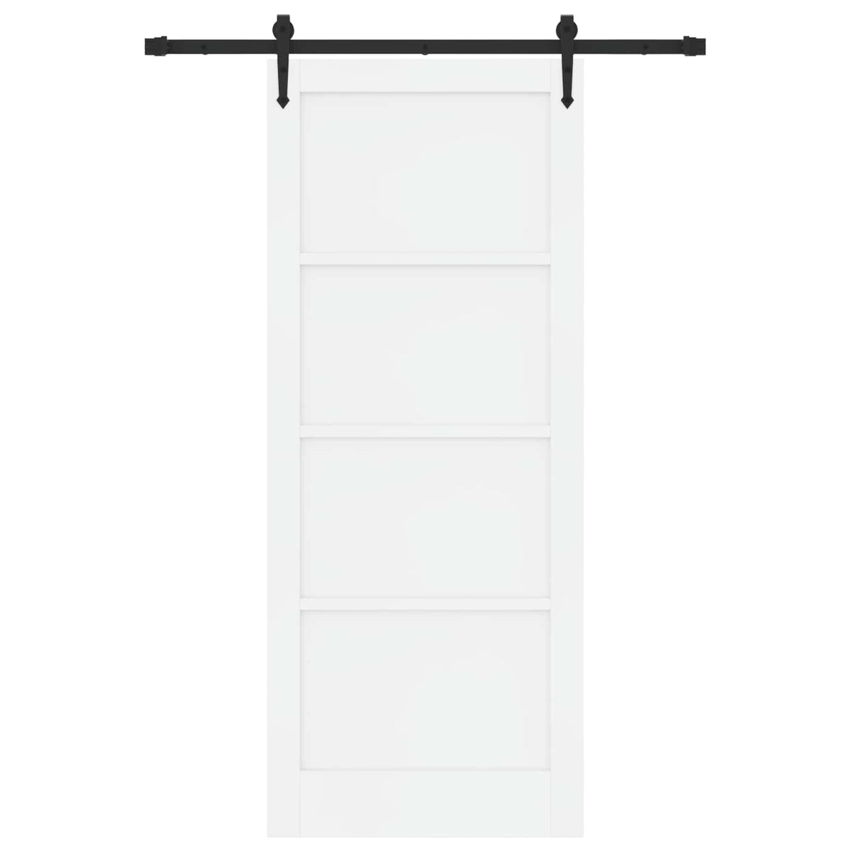 Sliding Door ORKDAL 86 x 211 cm Engineered Wood White and Black