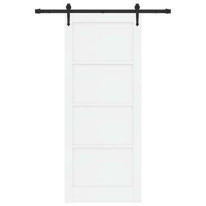 Sliding Door ORKDAL 86 x 211 cm Engineered Wood White and Black