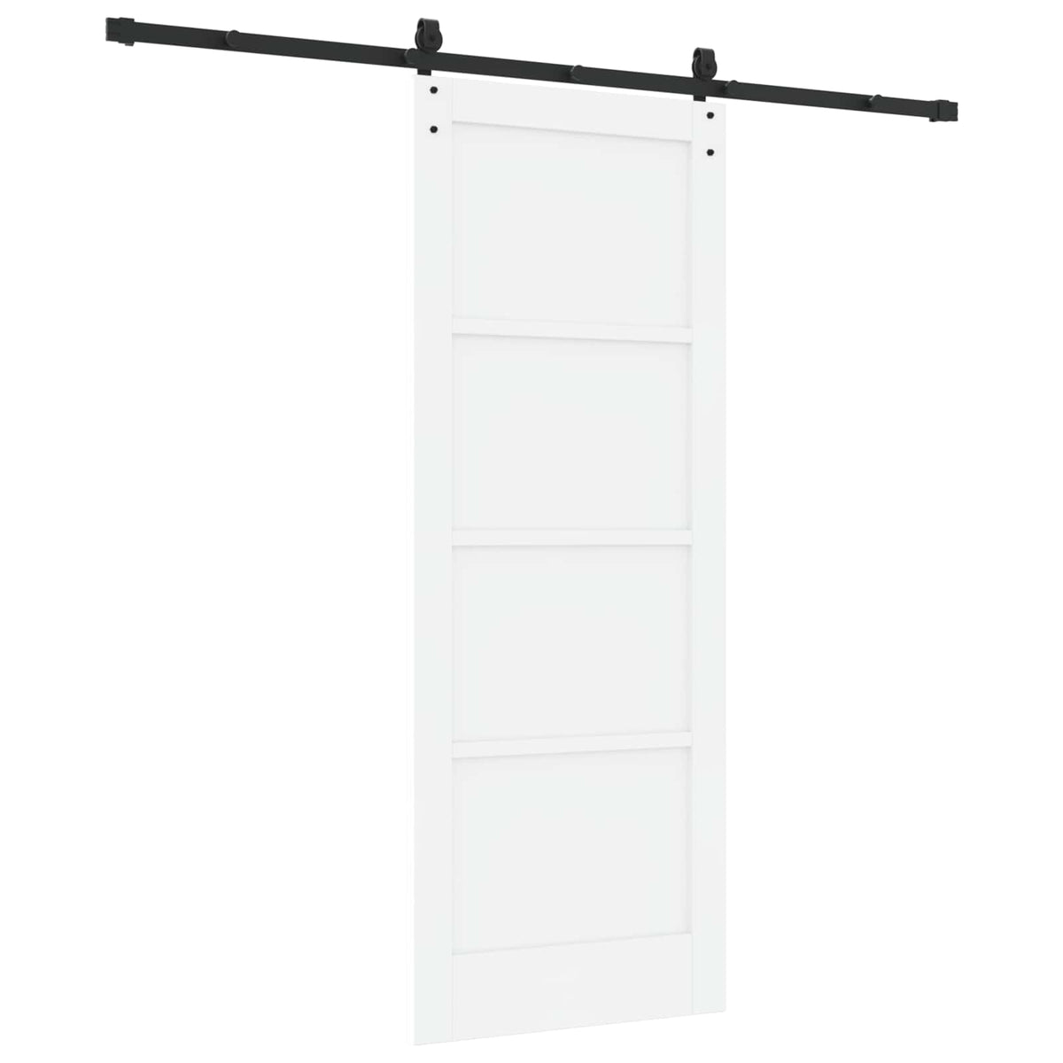 Sliding Door ORKDAL 78 x 202 cm Engineered Wood White and Black