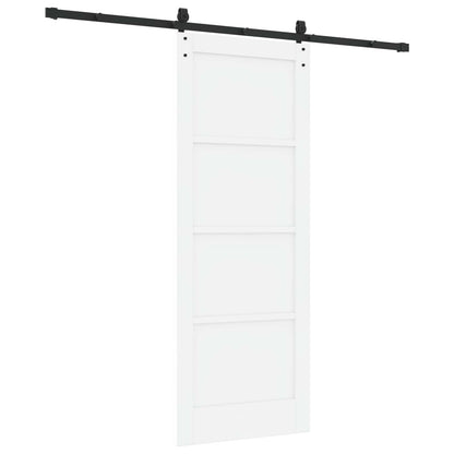 Sliding Door ORKDAL 78 x 202 cm Engineered Wood White and Black