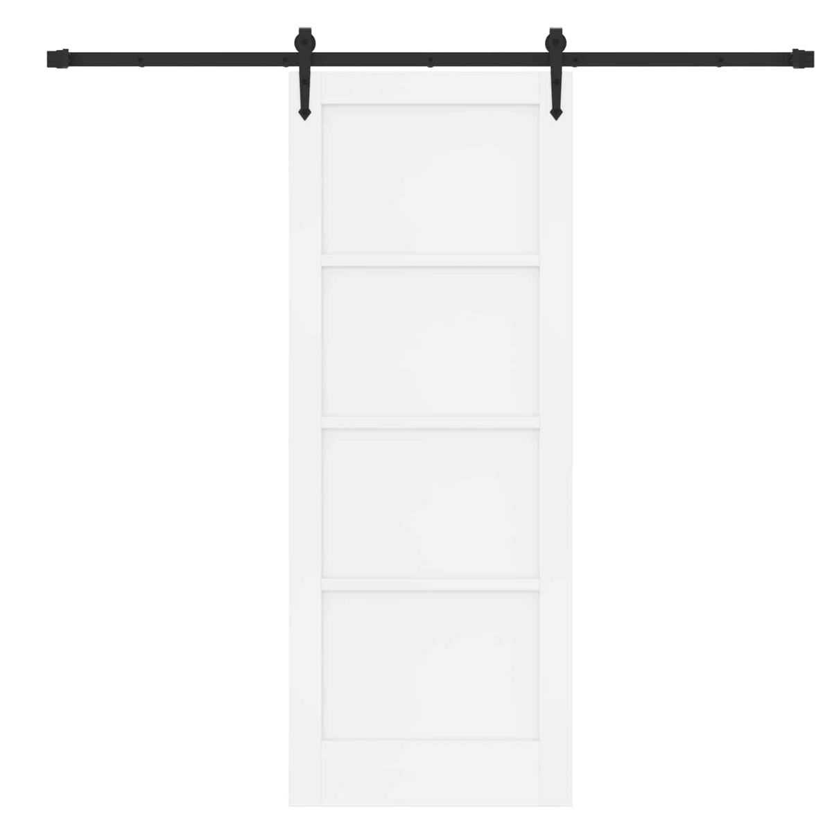Sliding Door ORKDAL 78 x 202 cm Engineered Wood White and Black