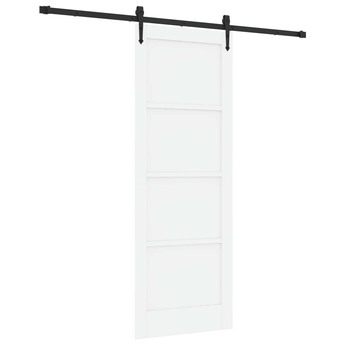 Sliding Door ORKDAL 78 x 211 cm Engineered Wood White and Black