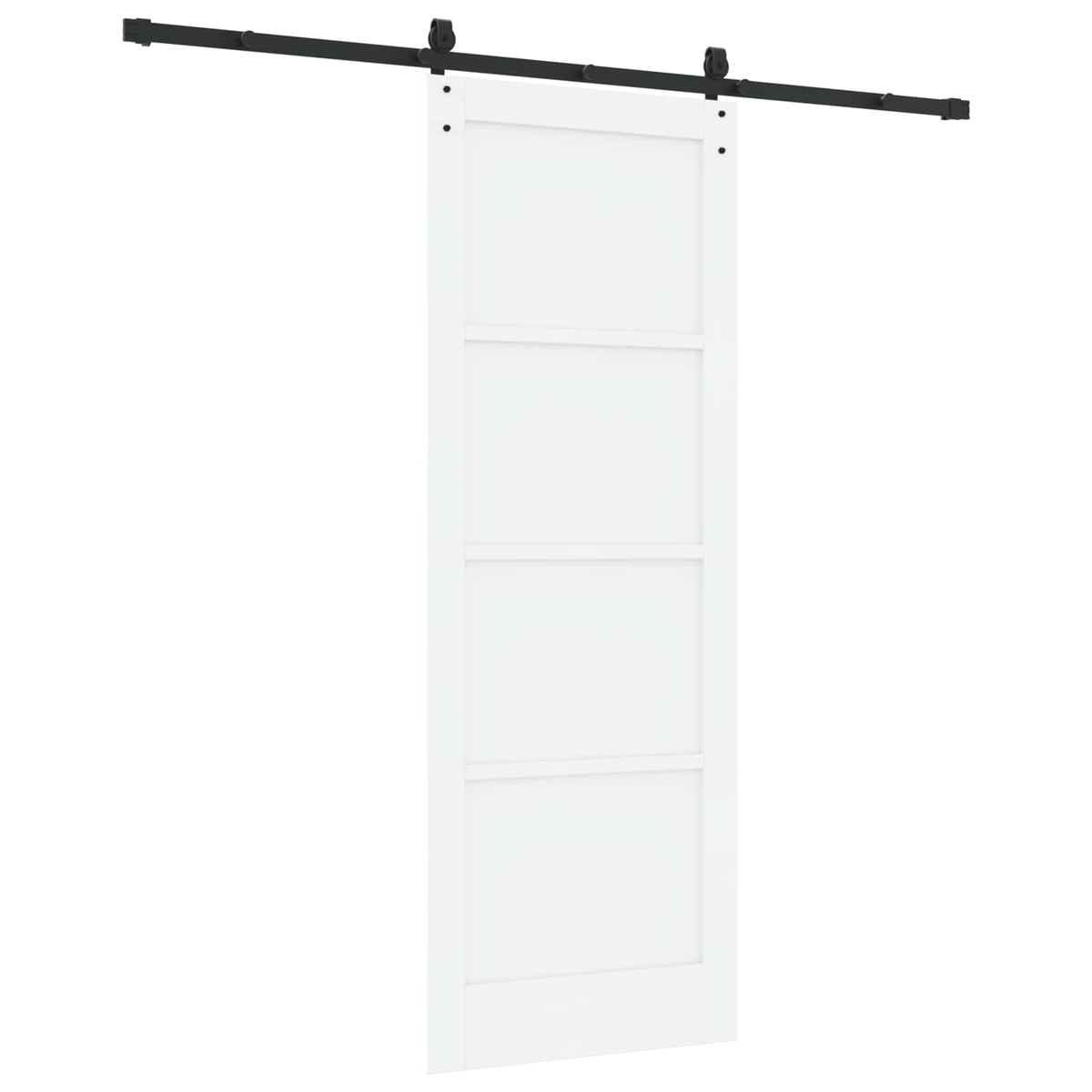 Sliding Door ORKDAL 78 x 211 cm Engineered Wood White and Black