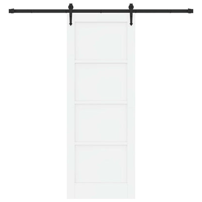 Sliding Door ORKDAL 78 x 211 cm Engineered Wood White and Black