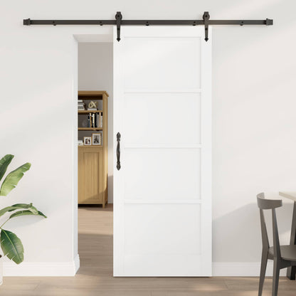 Sliding Door ORKDAL 83 x 211 cm Engineered Wood White and Black