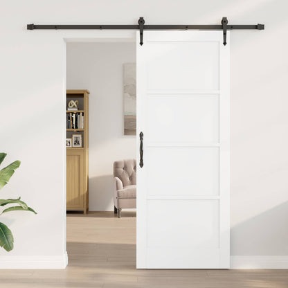 Sliding Door ORKDAL 83 x 211 cm Engineered Wood White and Black