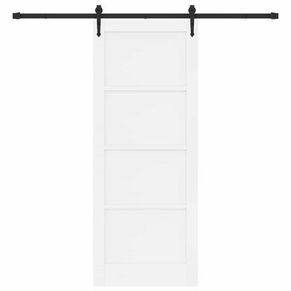 Sliding Door ORKDAL 83 x 211 cm Engineered Wood White and Black