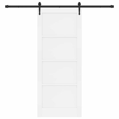 Sliding Door ORKDAL 86 x 211 cm Engineered Wood White and Black