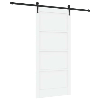Sliding Door ORKDAL 93 x 202 cm Engineered Wood White and Black