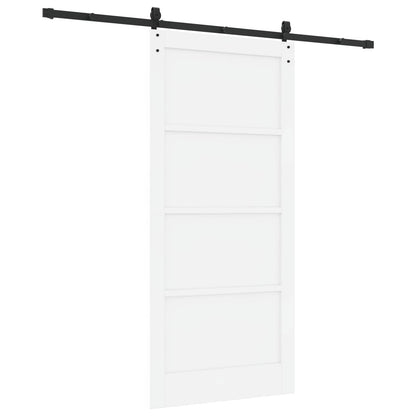 Sliding Door ORKDAL 93 x 202 cm Engineered Wood White and Black