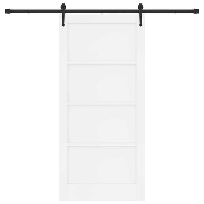 Sliding Door ORKDAL 93 x 202 cm Engineered Wood White and Black