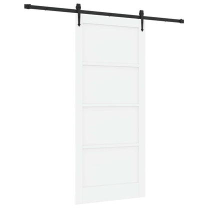 Sliding Door ORKDAL 93 x 211 cm Engineered Wood White and Black