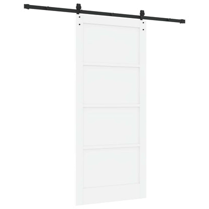 Sliding Door ORKDAL 93 x 211 cm Engineered Wood White and Black