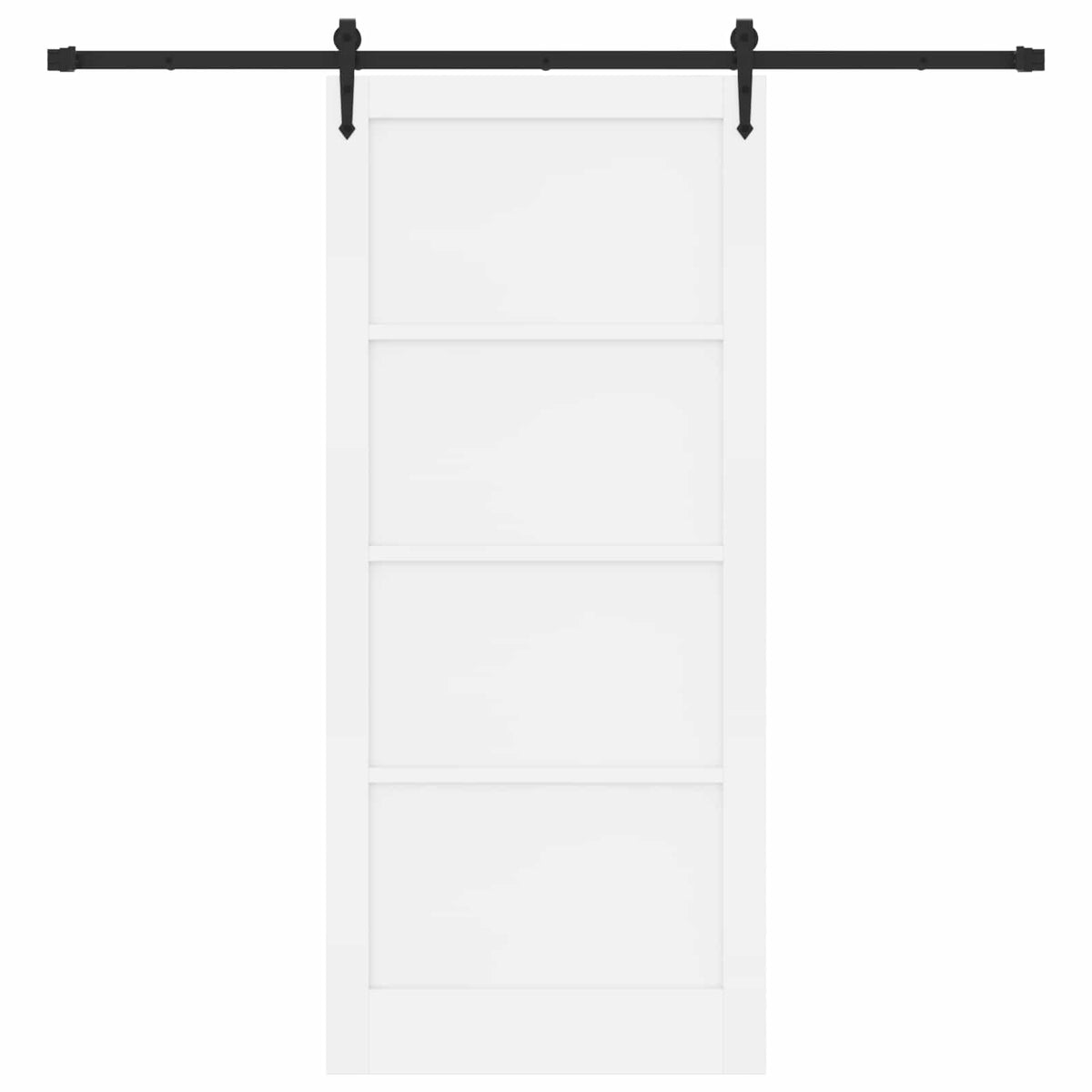 Sliding Door ORKDAL 93 x 211 cm Engineered Wood White and Black