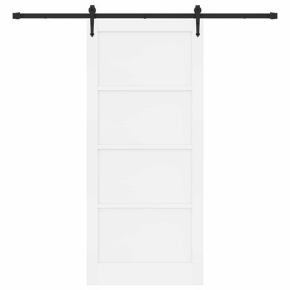 Sliding Door ORKDAL 93 x 211 cm Engineered Wood White and Black
