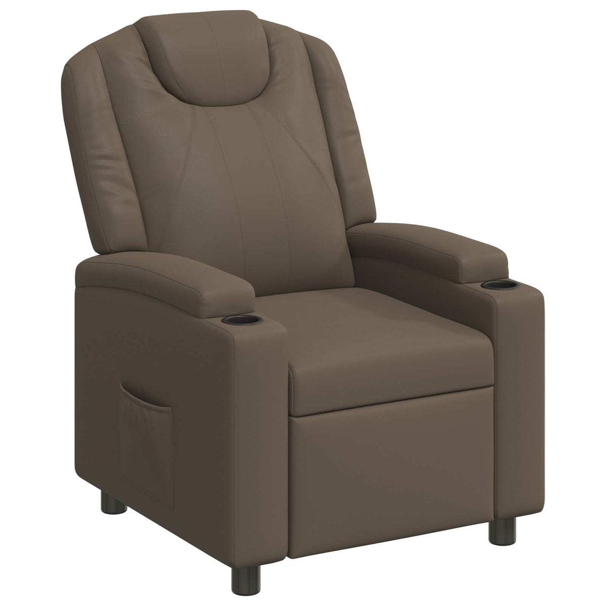 Recliner Chair Grey 75 x 95 x 106 cm Fabric
