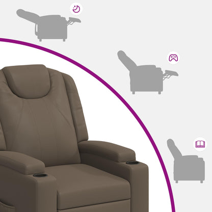 Recliner Chair Grey 75 x 95 x 106 cm Fabric