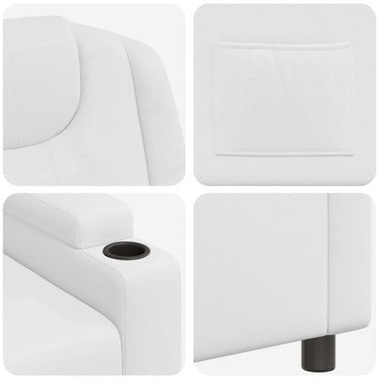 Recliner Chair White 75 x 95 x 106 cm Fabric