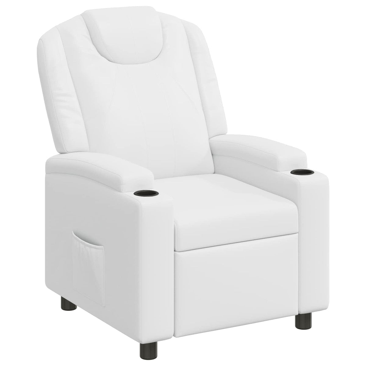 Recliner Chair White 75 x 95 x 106 cm Fabric