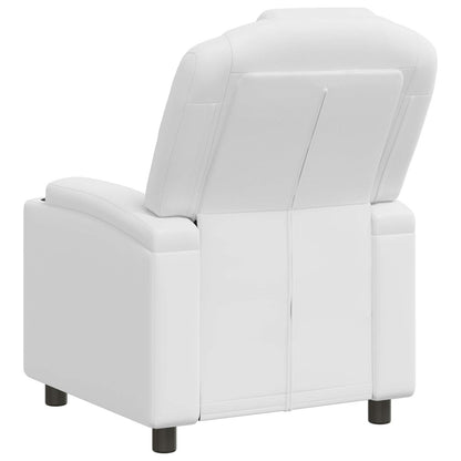 Recliner Chair White 75 x 95 x 106 cm Fabric