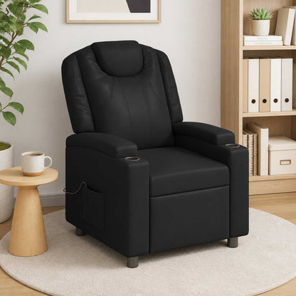 Recliner Massage Chair Black 75 x 95 x 106 cm Fabric