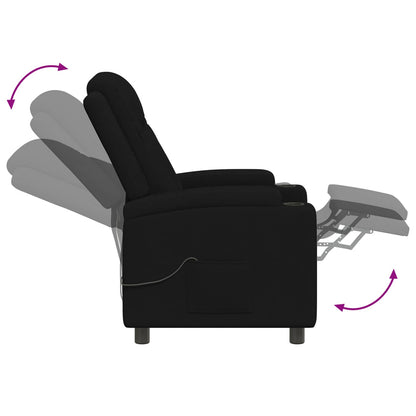 Recliner Massage Chair Black 75 x 95 x 100 cm Fabric