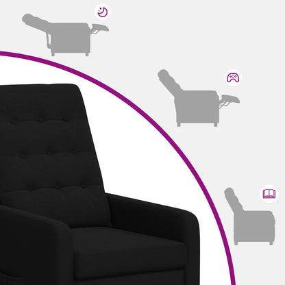 Recliner Chair Black 65 x 93 x 102 cm Fabric