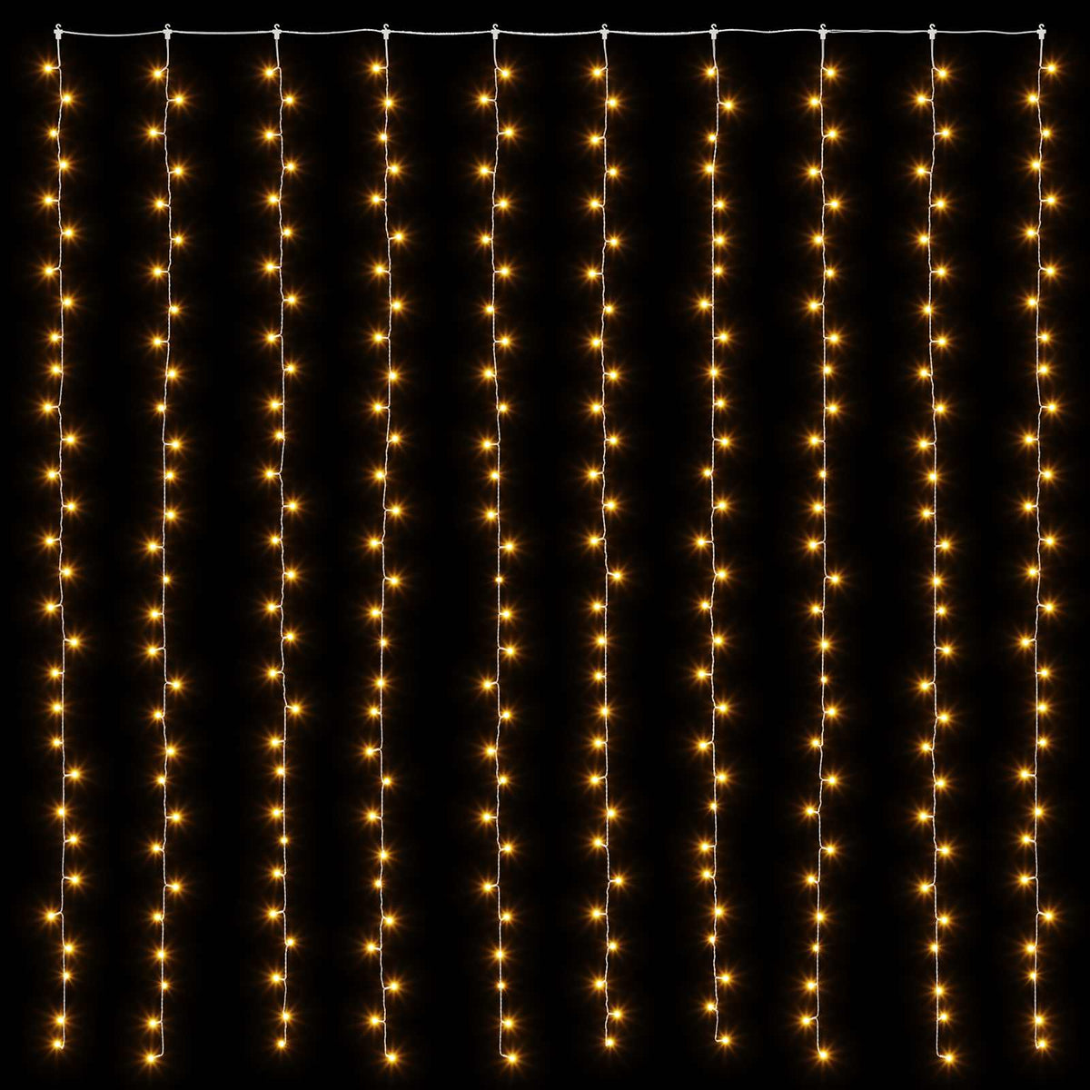 Curtain Lights 300 LEDs Warm White 300 x 300 cm