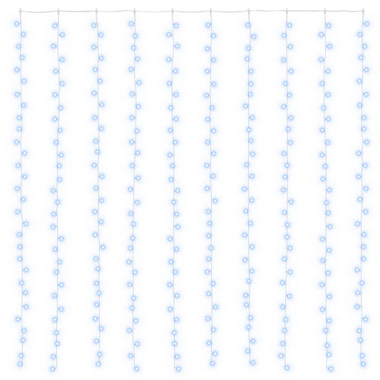 Curtain Lights 300 LEDs Blue 300 x 300 cm
