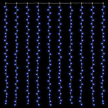 Curtain Lights 300 LEDs Blue 300 x 300 cm