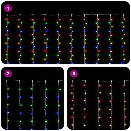 Curtain Lights 300 LEDs Multicolour 300 x 300 cm