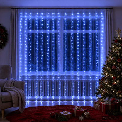 Curtain Lights 600 LEDs Blue 600 x 300 cm