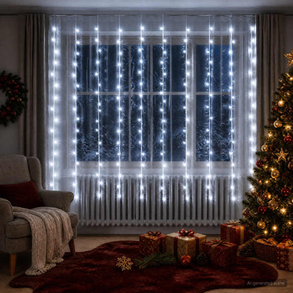 Curtain Lights 200 LEDs Cold White 300 x 200 cm