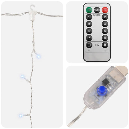 Curtain Lights 400 LEDs Cold White 600 x 200 cm