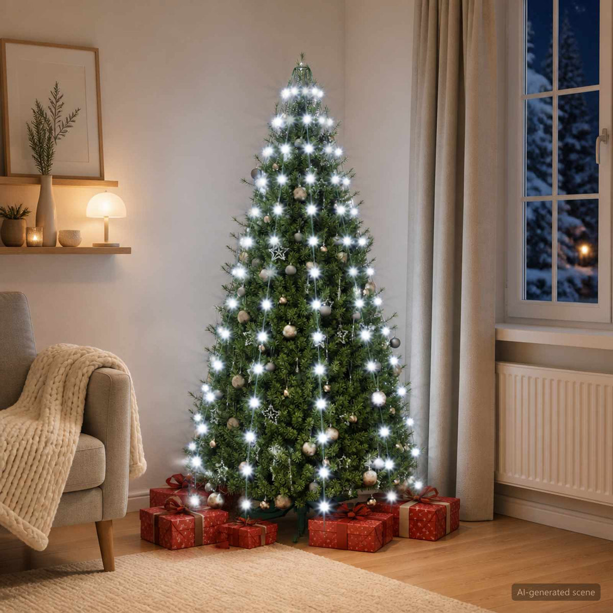 Christmas Tree Lights 150 LEDs Cold White 150 cm