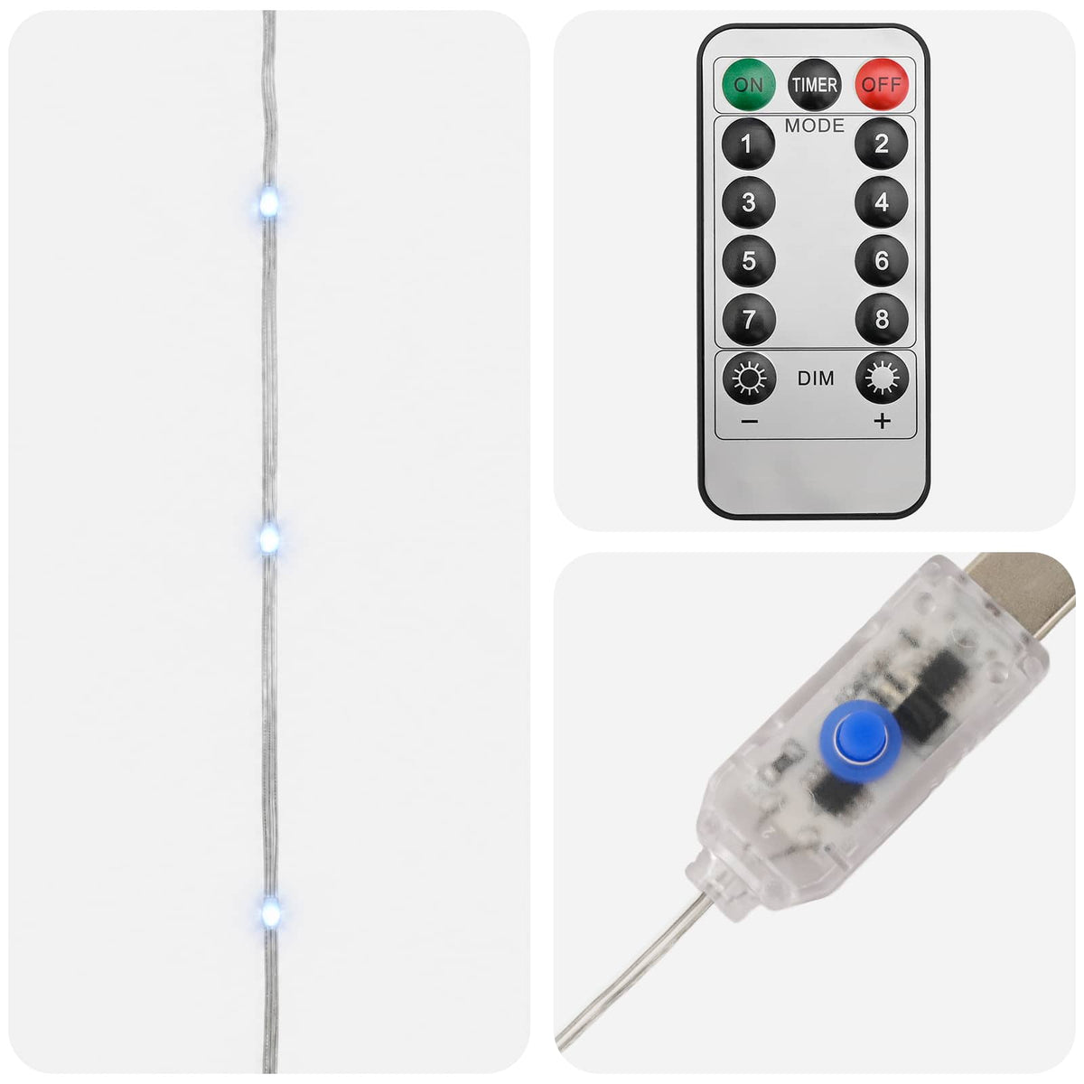 Rope Lights 150 LEDs Cold White 15 m