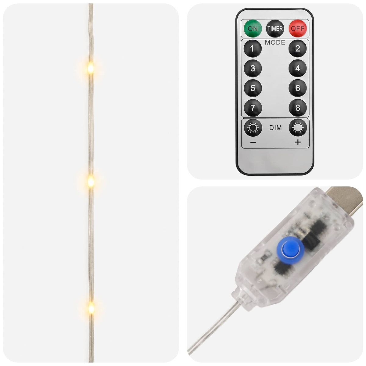Rope Lights 300 LEDs Warm White 30 m