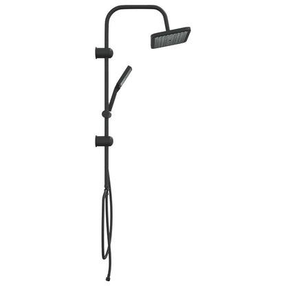 Shower System with Shower Head Black Stainless Steel