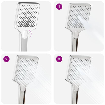 Shower System with Shower Head Chrome Stainless Steel