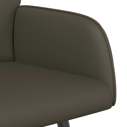 2 Seater Sofa with Metal Legs 2-Seater Grey Faux Leather