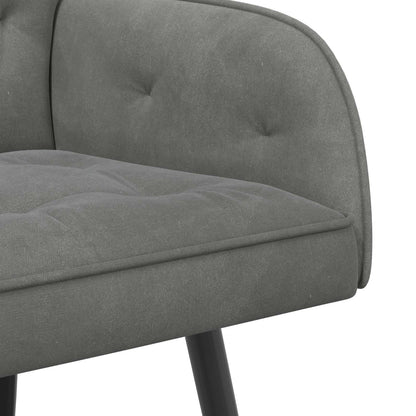 2 Seater Sofa with Metal Legs 2-Seater Dark Grey Velvet