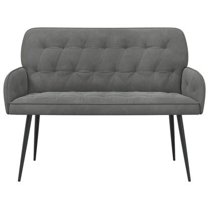 2 Seater Sofa with Metal Legs 2-Seater Dark Grey Velvet