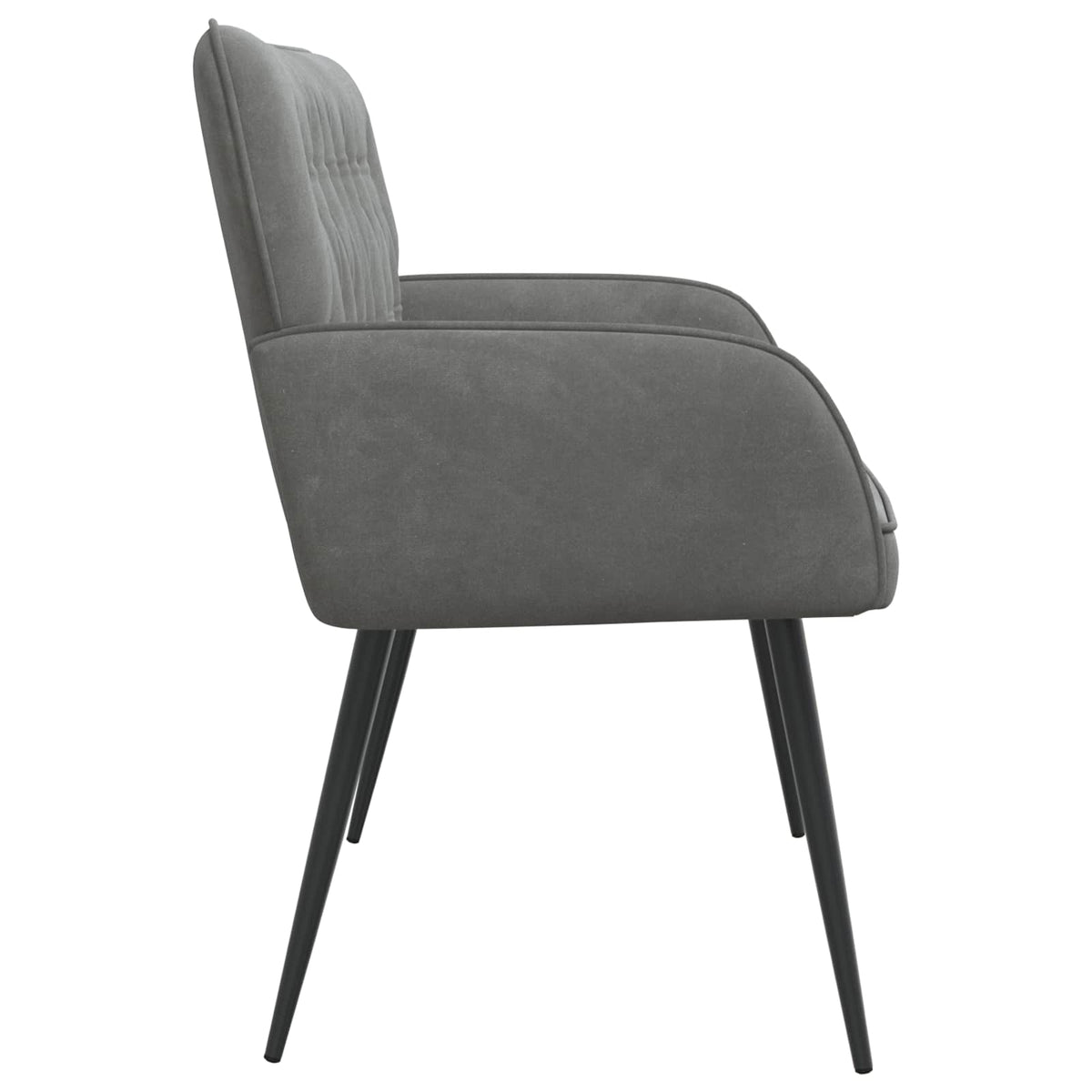 2 Seater Sofa with Metal Legs 2-Seater Dark Grey Velvet