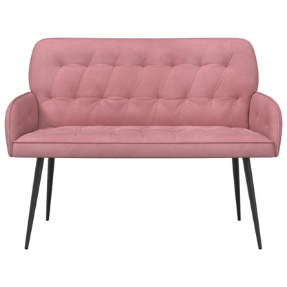 2 Seater Sofa with Metal Legs 2-Seater Pink Velvet