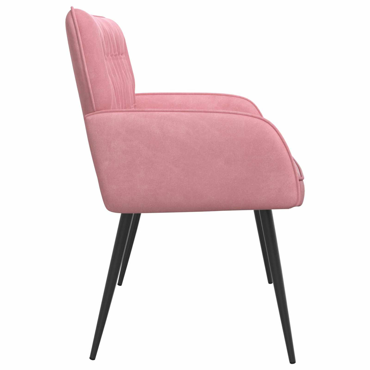 2 Seater Sofa with Metal Legs 2-Seater Pink Velvet