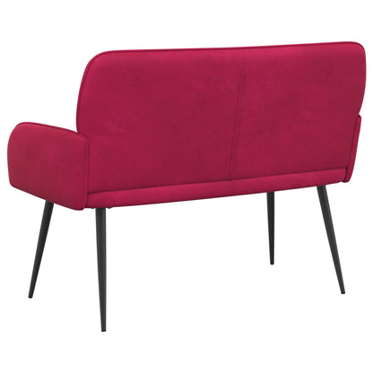 2 Seater Sofa with Metal Legs 2-Seater Wine Red Velvet
