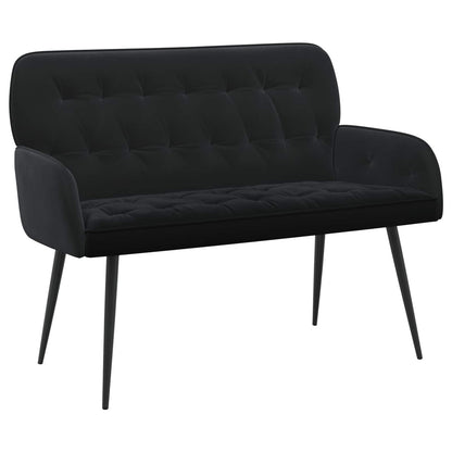 2 Seater Sofa with Metal Legs 2-Seater Black Velvet