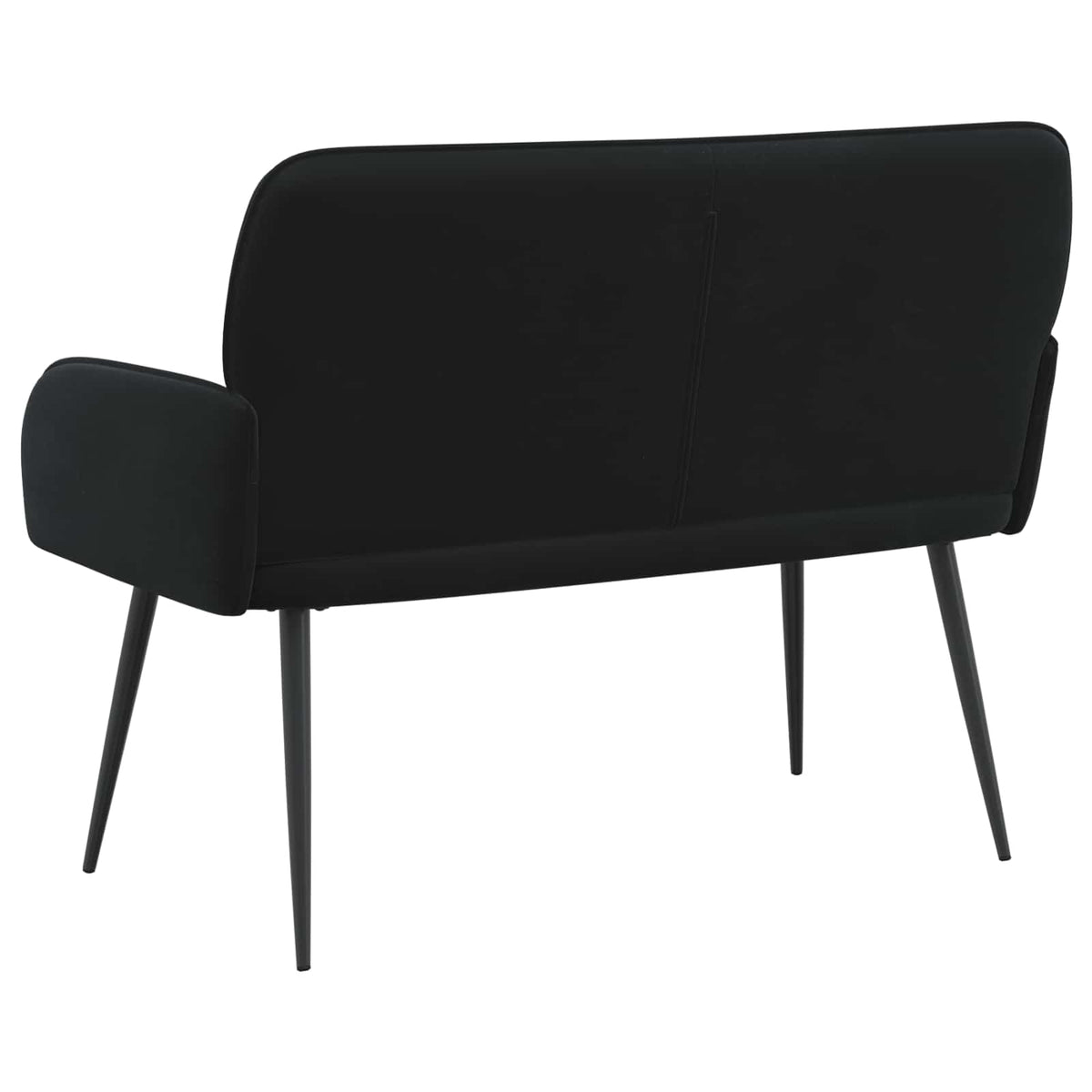 2 Seater Sofa with Metal Legs 2-Seater Black Velvet