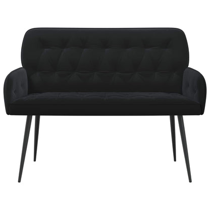 2 Seater Sofa with Metal Legs 2-Seater Black Velvet