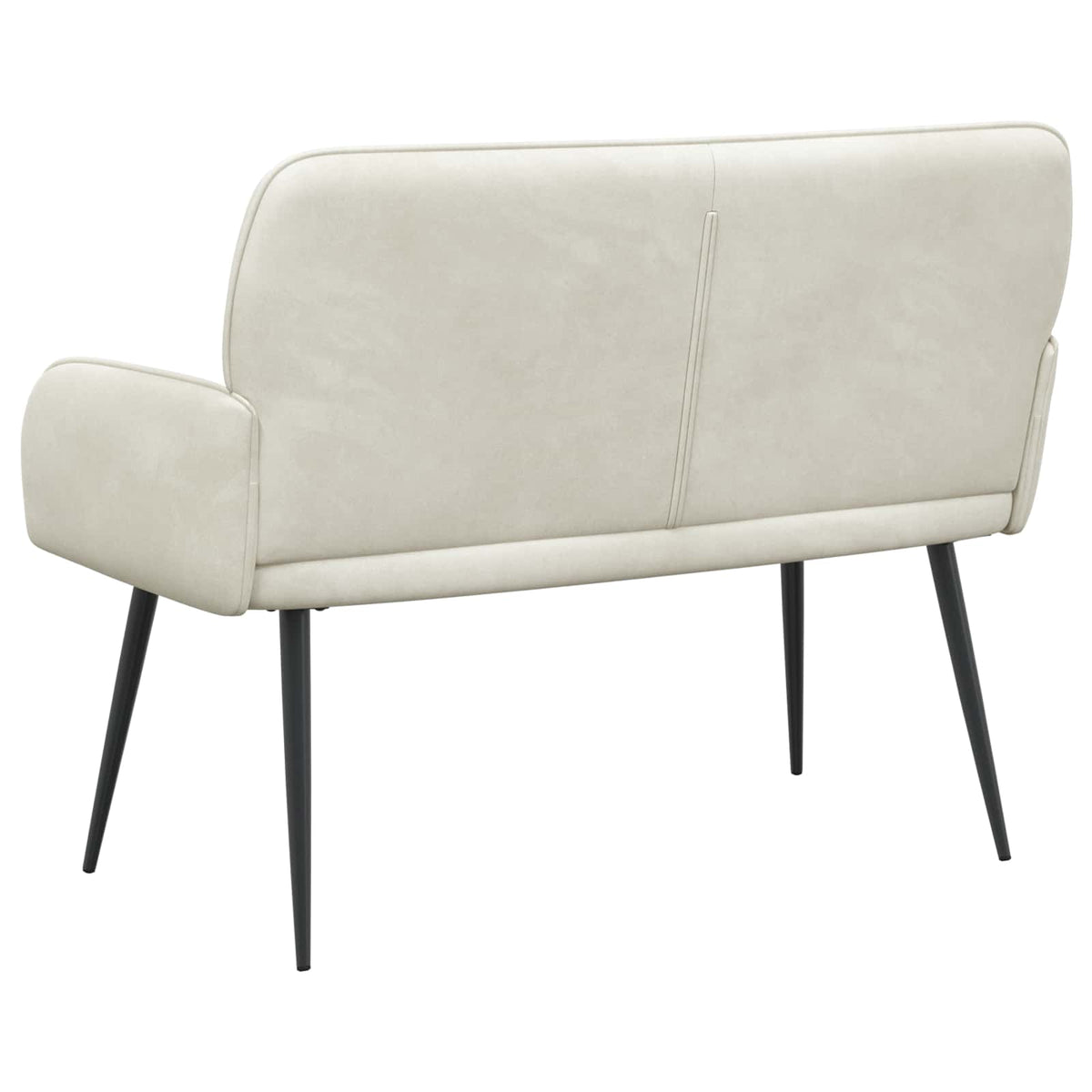 2 Seater Sofa with Metal Legs 2-Seater Cream Velvet
